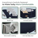 FRUITEAM Baby Carrier Newborn to Toddler, 6-in-1 Ergonomic & Adjustable Baby Carrier with Lumbar Support for All Seasons, Hands-Free, Adapt to Newborn, Infant & Toddler (Navy) by TinyTreasures Baby Boutique