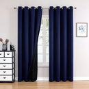 ChrisDowa 100% Blackout Curtains 102 inch Long for Bedroom with Black Liner, 2 Thick Layers Total Blackout Thermal Insulated Grommet Window Curtains 2 Panels Set (Navy Blue, 52 x 102 Inch) by TinyTreasures Baby Boutique
