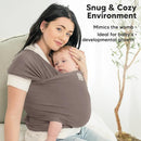 KeaBabies Baby Wrap Carrier - All in 1 Original Baby Carrier Newborn to Toddler Sling, Easy to Wear, Hands Free Bonding, Lightweight, Breathable Infant Wraps (Copper Gray) by TinyTreasures Baby Boutique