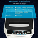 Giantex Portable Washing Machine, 2 in 1 Full Automatic Laundry Washer 1.5Cu.Ft 11lbs Capacity Washing and Spinning Combo 8 Programs 10 Water Levels Energy Saving Top Load Washer for Apartment Dorm by CozyNest Decor