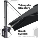PURPLE LEAF 10 Feet Patio Umbrella Outdoor Cantilever Square Umbrella Aluminum Offset Umbrella with 360-degree Rotation for Garden Deck Pool Patio Black by GreenHaven Gardens