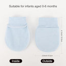 BQUBO 6 Pairs Newborn Baby Boys Girls Mittens 0-6 Months Unisex-Baby Infant Mittens Elastic No Scratch Wrist Gloves by TinyTreasures Baby Boutique