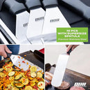 Griddle Accessories Kit for Blackstone and Camp Chef - 6 Pieces Griddle Spatula Set with 4x8 Inches Supersize Griddle Flipper, Turner, Metal Spatulas, Bottles & Hooks for Hibachi Grilling by GreenHaven Gardens