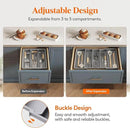 Lifewit Utensil Organizer for Kitchen Drawers, Expandable Cooking Utensil Tray, Adjustable Cutlery Silverware Flatware Holder, Plastic Kitchen Spatula Tools and Gadgets Storage Divider, Large, Gray by CozyNest Decor
