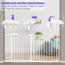 Extra Wide 76.4-81 Inch Large Baby Gates for Stairs, Doorways - No Drilling, Pressure Mounted Pet Gates for Kids & Dogs by TinyTreasures Baby Boutique