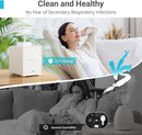 3L Stainless Steel Warm Mist Humidifier with Easy Clean and Warm Steam Function, Healthy Air Mist Humidifiers for Bedroom Living Room, with Sleep Mode and Auto-off Setting by TinyTreasures Baby Boutique