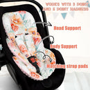 GFU Infant Stroller mat, Fits for Stroller, Swing, Flowers by TinyTreasures Baby Boutique