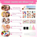 Face Painting Kit for Kids, 27 Colors Non-Toxic Paint with Brushes, 16 Crayons, 6 Reusable & 40 Sticky Stencils, Face Gems, Tattoos for Cosplay Parties & Halloween Makeup by TinyTreasures Baby Boutique