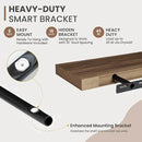 40 Inch Floating Shelves, 8 Inch Deep Floating Shelves for Wall, Hanging Shelf with Invisible Brackets, Deep Shelves for Bathroom, Bedroom, Living Room, Walnut, Set of 2 by CozyNest Decor