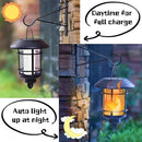 Dynaming Solar Flame Wall Lanterns, Outdoor Solar Wall Hanging Lights, Flickering Flame LED Lights Auto On/Off Wall Mounted Sconce Lights with Hooks, Waterproof for Garage Stair Patio Porch, 2 Pack by CozyNest Decor