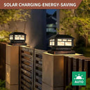 Solar Post Cap Lights Bronze Fence Deck Post Light Solar Powered Fit 3.5x3.5 4x4 5x5 Wooden Posts 8 Packs by GreenHaven Gardens
