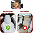 Funbliss Baby Car Mirror for Fixed Headrest, Compatible with Tesla Car Mirror for Baby and Other Models, 360° Rotation Clear & Wide View, Easy Install with Non-Slip Elastic Fixing by TinyTreasures Baby Boutique