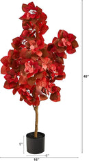 Nearly Natural 4ft. Autumn Pomegranate Artificial Tree by CozyNest Decor