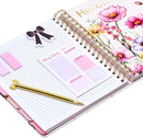 Votum August 2025 to January 2027 Large Back to School Academic Planner- Daily, Weekly & Monthly Organizer with Pens, Stickers, Sticky Notes, and a Sturdy Cover - Bows Pink by TinyTreasures Baby Boutique