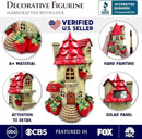 Spring & Summer-Themed Garden Statues – Adorable Outdoor Decor for Lawn, Patio & Porch (Solar Powered Strawberry Fairy Home Garden Statue, 10" Unique Spring Decoration) by GreenHaven Gardens