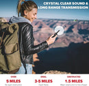 Wishouse Walkie Talkies for Kids Adults - Long Range Rechargeable 2 Way Radios,Gift,Hiking Accessories Camping Gear with Lamp,SOS Siren,NOAA Weather Alert,VOX,Easy to Use Red Blue 2 Pack by TinyTreasures Baby Boutique
