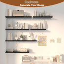 12 Inch Deep Floating Shelves for Wall 1 Pack Floating Shelves Large Storage Space Wall Mount Shelf for Living Room Kitchen Bathroom 36" W x 12" D x 1.2" H Black by CozyNest Decor