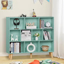 LEYAOYAO 10 Cube Bookshelf,3 Tier Modern Wide Bookcase with Legs,Mid-Century Wood Bookshelves Storage,Mint-Green Large Book Case,Freestanding Organizer Display Shelf for Bedroom,Living Room,Office by CozyNest Decor
