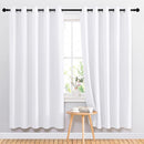 NICETOWN White Window Draperies and Curtains - Home Fashion Grommet Top Drape Panels for Bedroom (Set of 2, 66 by 72 Inch, White) by TinyTreasures Baby Boutique