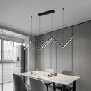 JAYMP Geometric Shaped Modern Chandelier LED Dimmable Pendant Lighting for Dining Room Kitchen Island Cafe Bar Hanging Lamp (Black, 49.2 Inch) by CozyNest Decor