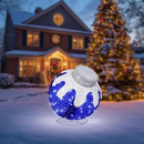 BRIGHTDECK Outdoor Christmas Ornaments, Lighted Pop-Up Outdoor Holiday Ball Decoration with 80 LED Lights, 8 Light Modes, Lighted Collapsible Holiday Decorations for Yard, Home (Blue) by CozyNest Decor