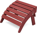 KINGYES Folding Adirondack Ottoman for Adirondack Chair, Red by CozyNest Decor