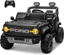 ENYOPRO 24V Licensed Ford Bronco Raptor Electric Car for Kids, 2 Seater Battery Operated Ride On Truck Toys with Remote Control, 4-Wheel Suspension, Bluetooth, Radio, LED Lights, 3 Speed - Black by TinyTreasures Baby Boutique