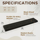 48 inch Floating Shelves for Wall Large Wall Mounted Shelves with Invisible Brackets, Black Long Shelves for Bathroom, Living Room, Kitchen, Office, 48x9.1 inch deep Set of 2 by CozyNest Decor