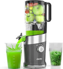 Aeitto Cold Press Juicer, Juicer Machines with 4.9" Large Feed Chute, Fits Whole Vegetables and Fruits, Professional Juice Maker, Easy to Clean, High Juice Yield, Easy to Assemble,Grey by CozyNest Decor