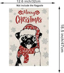 Seasonal Garden Flags Pug Dog Double Sided Flags Set of 11 Holiday Farmhouse Indoor Outdoor Yard Lawn Christmas Gifts Decorations 12.5x18 Inch by GreenHaven Gardens