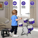 Kids Jazz Drum Set Rock Kit Toys for 3-7 Year Olds - 5 Piece Toddler Band Musical Instrument Educational Percussion Birthday Playset by TinyTreasures Baby Boutique