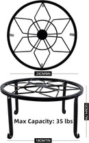 yosager 3 Pack Metal Plant Stands for Flower Pot, Heavy Duty Black Iron Potted Stand Holder, Indoor Outdoor Rustproof Metal Planter Container Round Supports Display Rack for Home & Garden Decor by GreenHaven Gardens