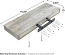Sorbus Floating Shelves, Wall Shelves for Bedroom, Kitchen, Living Room, Bathroom Shelves Over The Toilet, Office, Home Decor, Farmhouse, 16 Inch Wall Mounted Rustic Floating Shelves for Wall, 2 Pack by CozyNest Decor