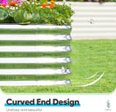 Quictent Raised Garden Bed Kit Oval Galvanized Metal Planter Box Tall for Vegetables Outdoor Backyard, Rubber Strip Edging Included, Silver 8x4x1.5 ft by GreenHaven Gardens
