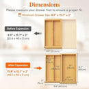 Lifewit Utensil Drawer Organizer, Expendable Cooking Silverware Tray for Kitchen Drawer, Bamboo Adjustable Cutlery Flatware Holder, Spatula Tools and Gadgets Storage Divider, 3 Compartments, Natural by CozyNest Decor
