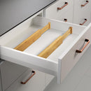 VaeFae 6-Pack Bamboo Drawer Dividers – Adjustable 14"-19.1" (Fits 15"-18" Drawers ONLY), Spring-Loaded Expandable Organizer for Kitchen, Bedroom, Office & Bathroom, MUST MEASURE Before Purchase by TinyTreasures Baby Boutique