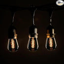 Hometown Evolution, Inc. E26 Outdoor Commercial String Lights with Suspended Socket for Weatherproof Heavy Duty Vintage Outside Lighting (S14 Zig Zag Edison 11 Watt Bulbs, 100 Foot 50 Socket) by CozyNest Decor