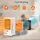 Portable Space Heaters for Indoor Use,Desktop Heater with 900W PTC 2s Fast Heating, 30° Adjustable Angle Design Small Electric Heater Lightweight for Personal, Office,Room,White by CozyNest Decor