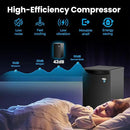 E-Star 3.3 Cu Ft Mini Fridge without Freezer - AUTO DEFROST, Reversible Single Door, Glass Shelf Refrigerator - A Space-Saving Marvel for Your Bedroom, Dorm, and Office by CozyNest Decor