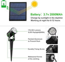 Solar Spot Lights Outdoor, 3-in-1 Garden Spotlights IP65 Waterproof 9.8ft Cable, 5W 4000mAh Separated Solar Panel, Auto On/Off for Tree Patio Yard Driveway Pathway Pool(Cold White 6000K) by GreenHaven Gardens
