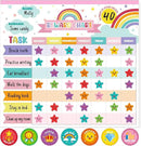 Reward Chart for Kids,Magnetic Behavior Chore Chart for Kids at Home,26 Rainbow White Chore Charts,1960 Star Stickers,56 Reward Stickers,Incentive Chore Chart to Develop Responsibility and Good Habits by CozyNest Decor