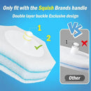 squish Disposable Toilet Brush Refills 32 Count, Disposable Toilet Brush Cleaning Sponges Heads for Toilet and Bathroom Cleaning by CozyNest Decor