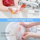 Nicpro 12 Colors Washable Finger Paint Set for Toddlers (2 oz), Non-Toxic & Baby Safe Paint for Hand and Feet, Mess Free Finger Painting Art Supplies for Kids Age 1-3 4 5 6+, Preschool Learning Gifts by TinyTreasures Baby Boutique