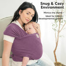 KeaBabies Baby Wrap Carrier - All in 1 Original Baby Carrier Newborn to Toddler Sling, Easy to Wear, Hands Free Bonding, Lightweight, Breathable Infant Wraps (Dark Mauve) by TinyTreasures Baby Boutique