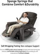Large Power Lift Chairs Recliners for Elderly with Heated and Massage, Upgraded Dual Motor Lay Flat Recliners, 25in Extra Wide Seat, Folding Tablet, Side Pocket by CozyNest Decor
