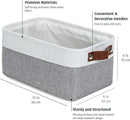 OrganiHaus Small Fabric Storage Bins for Shelves 6 Pack, 12x8in Closet Storage Bins for Shelves, Cloth Baskets for Organizing, Linen Closet Organizers, Fabric Basket, Gray/White by CozyNest Decor