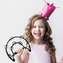 EastRock Double Row Tambourine,Metal Jingles Hand Held Percussion-Half Moon Tambourine for Adults, KTV, Party Black by TinyTreasures Baby Boutique