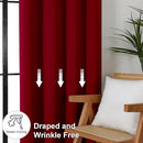 Simplebrand Ava Red Blackout Curtains for Bedroom 63 Inch Length 2 Panels Set, Nursery Thermal Insulated Energy Saving Rod Pocket Window Treatment Curtains Blackout Drapes, W40 x L63 Inch, Red by TinyTreasures Baby Boutique