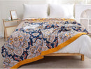 Boho Muslin Blanket for Adults 4-Layer Gauze Twin Size Soft Cozy 100% Cotton Summer Cooling Blanket Bohemian Decor for Sofa Bed Coverlet Both Sides (A Boho Spiral Flower, Twin 60 x 80 in) by CozyNest Decor