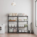 1000 lbs 4 Tier Shelf Metal Storage Shelves Shelving Wire Rack Heavy Duty Closet Organizers for Garage Kitchen Bathroom Laundry Black 15.7" D x 33.5" W x 59.5" H by CozyNest Decor